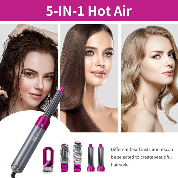 𝙉𝙤𝙤𝙧é 𝙂𝙡𝙤𝙬™ Hot Hair Brush 5 in 1 – فرشاة الشعر الساخنة 5 في 1